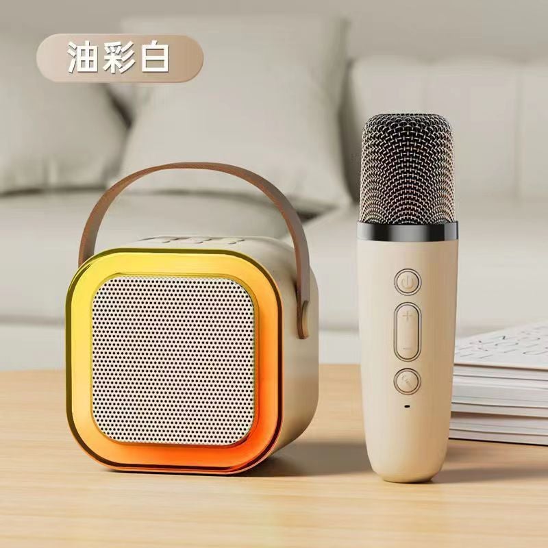 [A Generation Of Hair] Bluetooth Speaker Microphone Integrated Family K-Song Audio Wireless K-Song Square Can Be Approved - Image 1